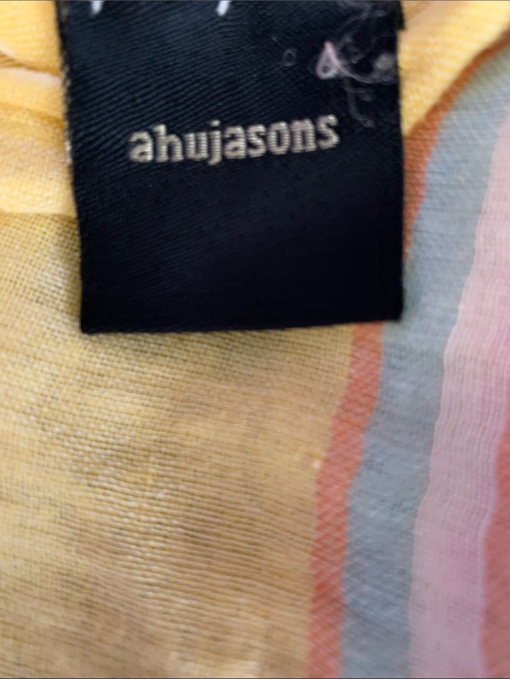Scarf yellow stripe - Picture 2 of 4